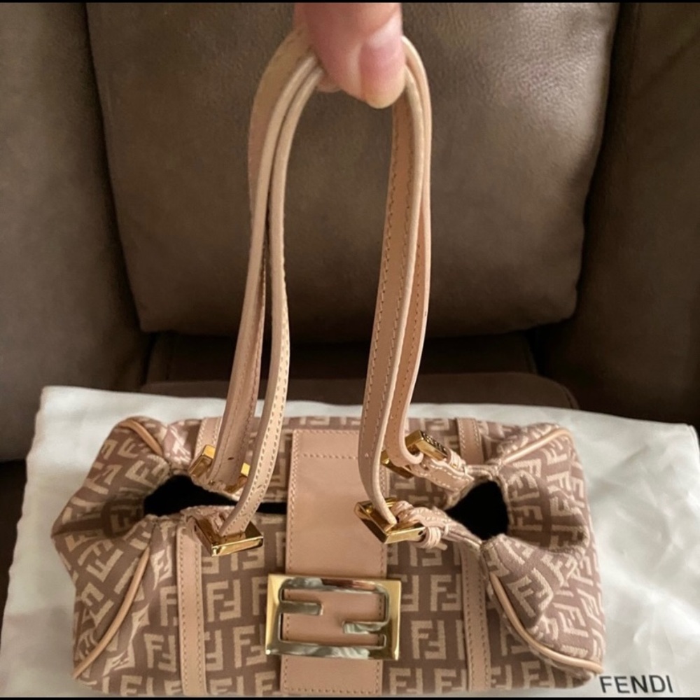 AUTHENTIC FENDI zucca leather handbag